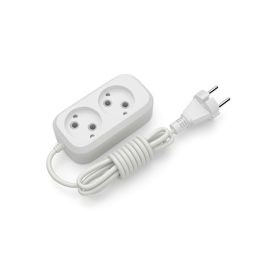 Подовжувач блоковий ELECTRUM 2 розетки 2м (C-ES-1782)